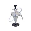 Narghilea mare O'DUMAN ,vas de sticla si suport de metal negru