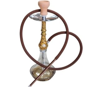 Narghilea medie galbena,cod 418-27,inaltime 54 cm