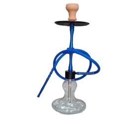 Narghilea cu vas de sticla Ball II ,albastra,60 cm