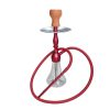 Narghilea cu vas din sticla,Ball mic,rosu,inaltime 50 cm
