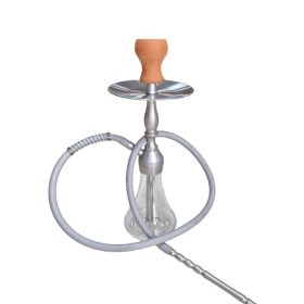 Narghilea cu vas din sticla,Ball mic,gri,inaltime 50 cm